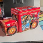 Tin Fire Truck Coin Piggy Bank FIRE DEPT. ENGINE 5 Vehicles Theme — photo 2