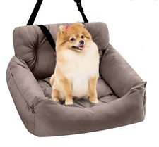 Travel Car Seat Pet Bed For Small Dogs And Cats Brown