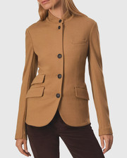 NEW 598 Rag  Bone Women Slade Japanese 100 Wool Blazer Camel Brown Size-6