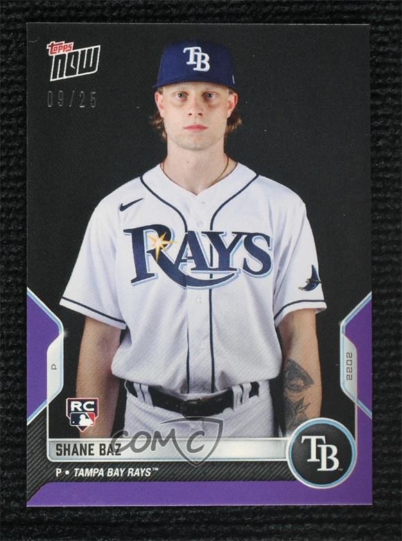 2022 Topps Now Road to Opening Day Purple 9/25 Shane Baz #OD-60 Rookie RC yj7