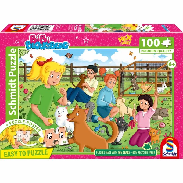 Schmidt Spiele Bibi Blocksberg Tierpension Puzzle Kinderpuzzle 100 Teile-image