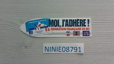 moi j adhere AUFKLEBER Französischer Skiverband STICKER Antenne 2 GMF FFS