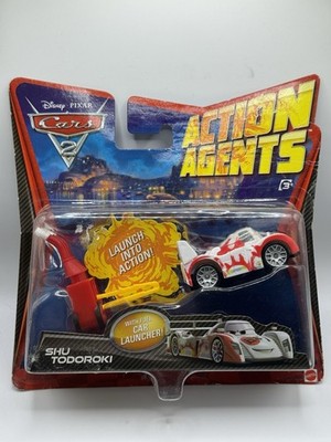 Mattel Disney-Pixar ''Cars'' Movie Shu Todoroki w/ Car Launcher - Diecast Car