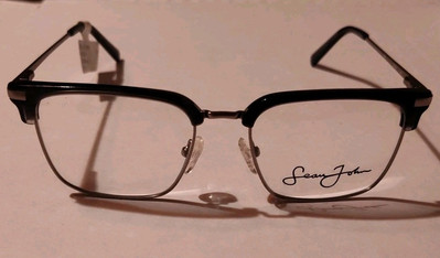 Sean John MF SJO 5151 WM 001 Black Gun Eyeglass Frames 53 18 145 $114 MSRP NWT