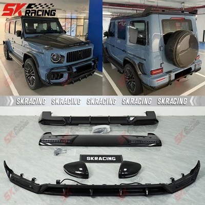 For Benz G63 AMG W465 25UP Dry Carbon Front Rear Lip Side Mirror Cover Caps Kits