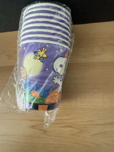 Peanuts Snoopy Vintage Hallmark Halloween Party Express Plates Cups Napkins Tabl - Picture 13 of 15