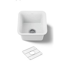 Kohler 33711-CM6 17-1/2 Single Bowl Stone Neoroc Composite Bar Sink White NEW