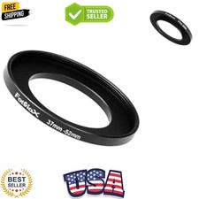Metal Step Up Ring Filter Adapter, Anodized Black Aluminum 37mm-52mm 37-52 mm