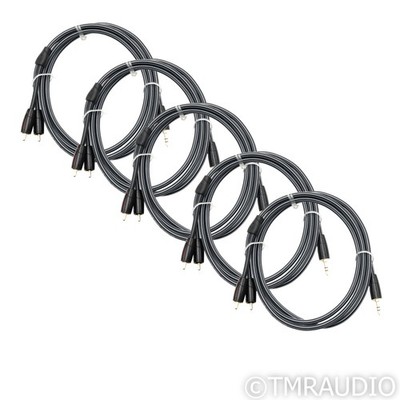 AudioQuest Tower RCA Cable; 1.5m 3.5mm - RCA Stereo Interconnect; Lot of 5