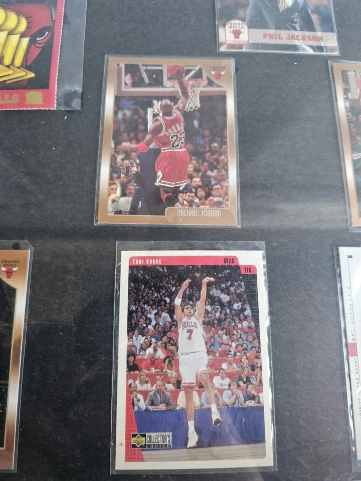 1998 NBA Playoff(2)Ticket Stub G Pacers at Chicago Bulls Michael Jordan + Cards - Image 3 of 4