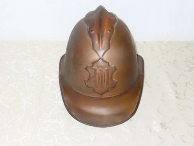 Antiker Helm Feuerwehr Messinghelm Buchstabe w wohl um 1900 ! N78 - Bild 1 von 4