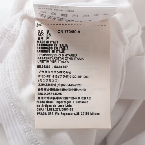 Miu Miu 23 years Cotton T-shirt S Ladies' White MJT689 sailor collar - Picture 6 of 6