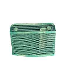 Teal Metal Locker Fridge Pencil Pen Organizer Holder Magnetic