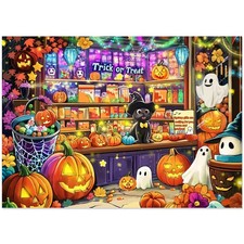 Halloween Trick or Treaters 500 Piece Jigsaw Puzzle for Adults
