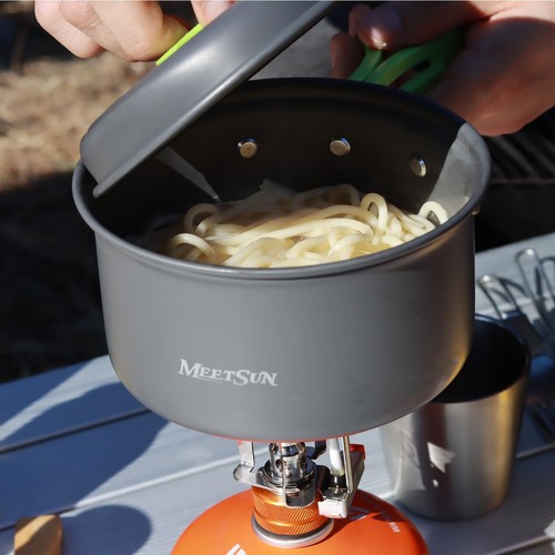 Lightweight Backpacking Cookware Set, Aluminum Camp Cooking Set with 1L Pot,C... - Picture 8 of 9