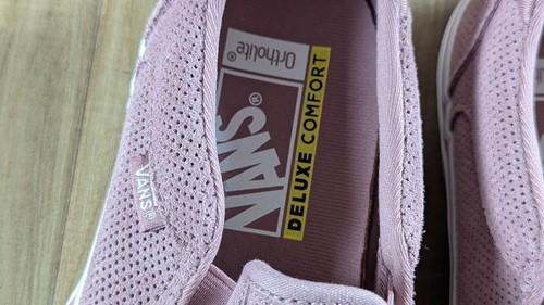 Vans Asher DLX Women's Skate Shoes Mauve Pink Perforated Suede Like Fabric Sz 8 - Picture 6 of 19