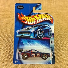 2004 Hot Wheels #207 Roll Cage Blue Track Aces Chrome Gold 5SP