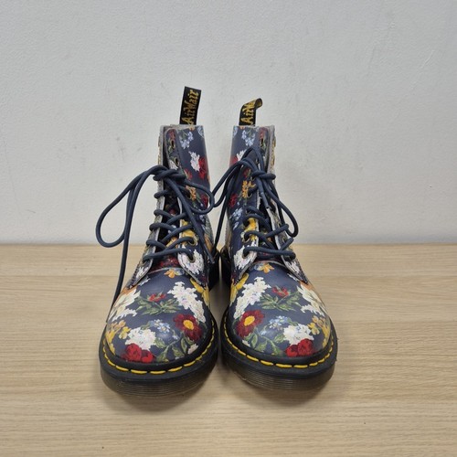 Dr Martens 1460 Pascal Darcy Wanderlust Flowers Floral Navy Leather Boot Uk 4 - Bild 2 von 9