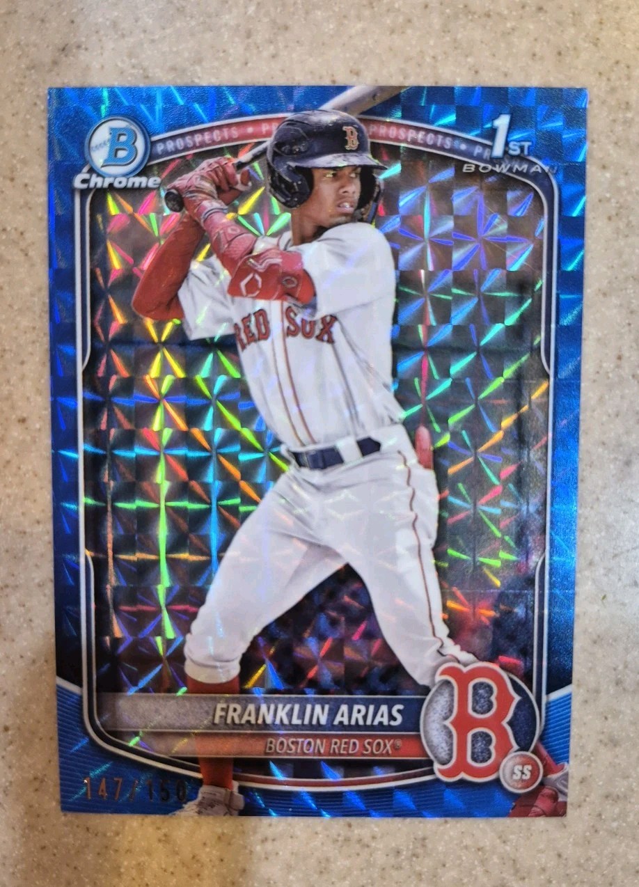 2025 Bowman Chrome Franklin Arias 1ST BLUE GEOMETRIC REFRACTOR #/150 #BCP-67