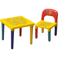 Trendi ABC Alphabet Plastic Table  Chair Set
