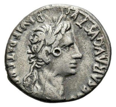Roman Empire - Caesar Augustus (r. 27 BC - 14 AD) Silver Denarius, Lyon - Caius