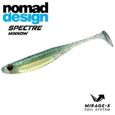 NOMAD DESIGN Scented Foil-Soft Bait Lure LIVE OPS SPECTRE MINNOW 5in