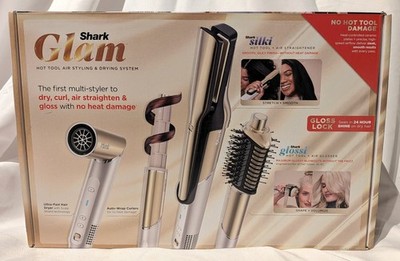 Shark Glam Ceramic & Powerful Air Styling & Drying System Gold HD6051S - NEW