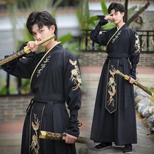 Men Dragon Pattern Clothes Chinese Style Traditional Hanfu Ancient Costume