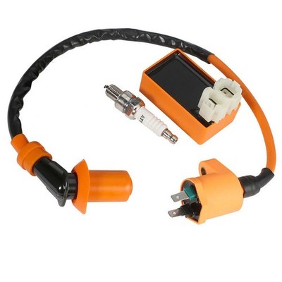 Für 4 Takt 4T China Roller GY6 50 Motoren Racing CDI (Offen) Zündspule Zündkerze