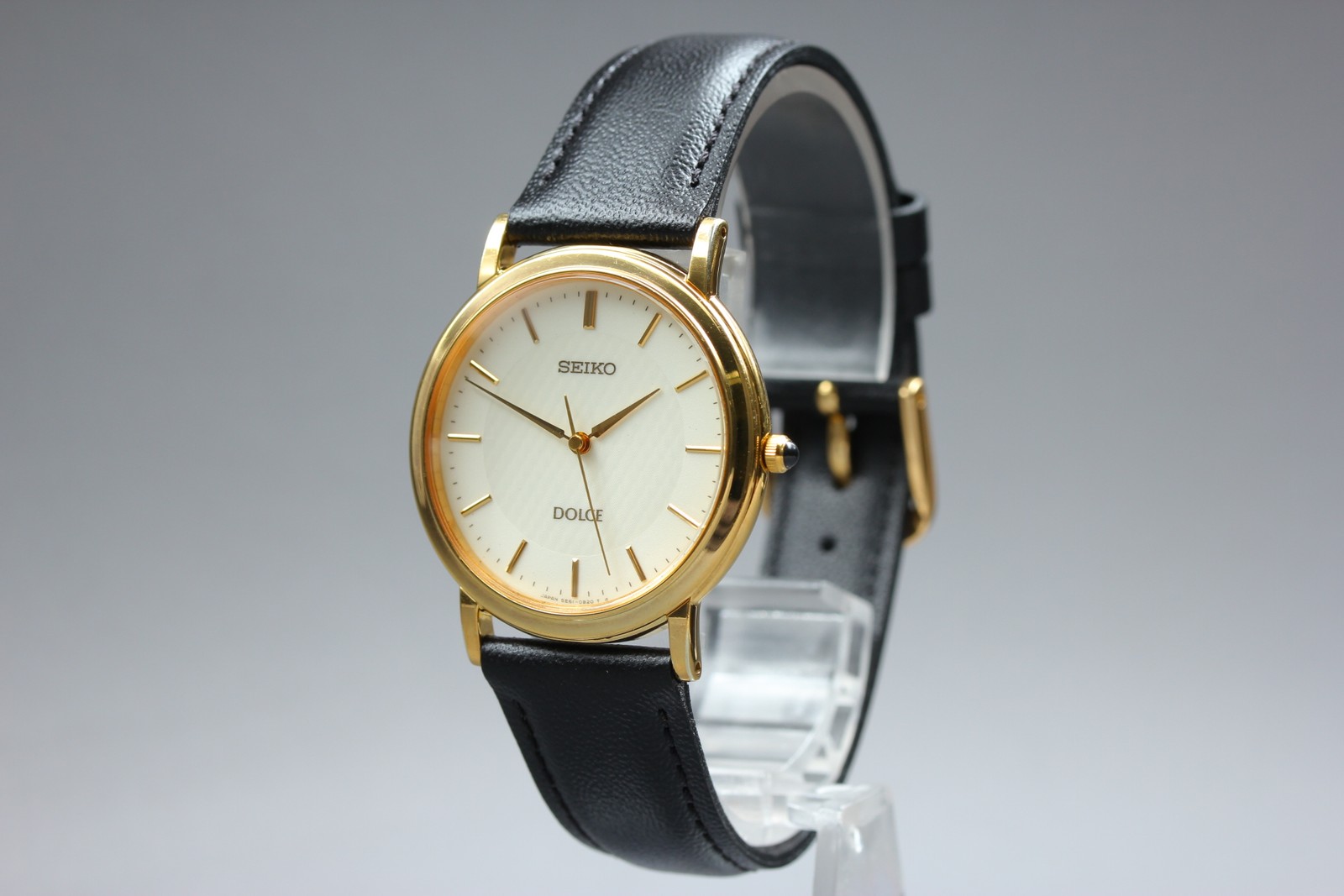 Near MINT] SEIKO Dolce 5E61-0A80 32mm Round Gold Qua… - Gem