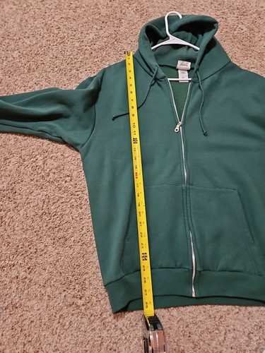 Mens Vintage Green Walt Disney World Mickey Mouse Zip Up Hoodie Size L - Picture 9 of 9
