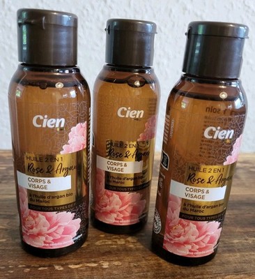 CIEN Gesichtsöl Körper & Gesicht 2 in 1 Rose & Argan Feuchtigkeit 3 x 100 ml