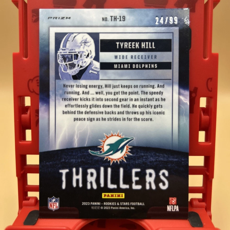 2023 Panini Rookies & Stars Tyreek Hill Thrillers Red Prizm 24/99 #TH-19 SP - Image 4 of 4