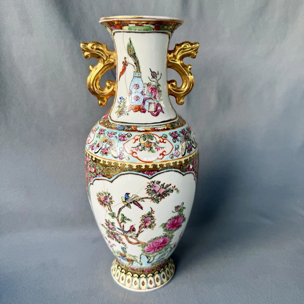 陶瓷黄金古风原创中国风花瓶| eBay