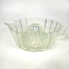 Fry Glass Opalescent Clear Citrus Reamer Ruffled Edge Juice Extractor