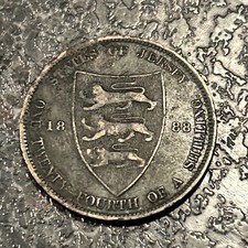1888 Jersey Queen Victoria 1/24 Shilling [Halfpenny]. 