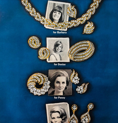 1963 Trifari Jewelry Christmas Advertisement Vintage Jewels Accessories DWXX3