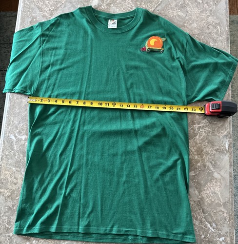 Allman Brother Band TShirt-XL-Eat A Peach Logo Sewn On Patch-Fruit Of Loom-Green - Picture 10 of 12
