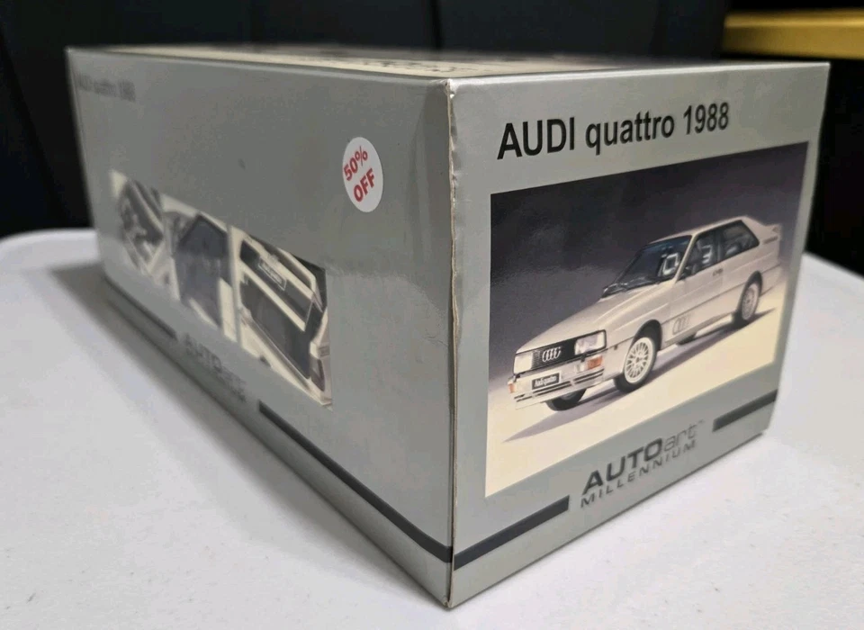 1988 Audi Quattro Prata Autoart Millennium Escala 1:18 Alto Detalhe HTF NOVO! - Imagem 3 de 4