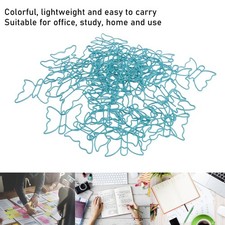 50Pcs Butterflies Paper Clips Metal Cartoon Cute Color Plating School Office