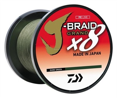 Daiwa j-braid x8 Grand Bulk Spool fishing line 3000 yds 65 lbs JBGD8U65 GREEN