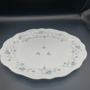 Vintage Johann Haviland Bavaria Germany Blue Garland 13" Oval Serving Platter