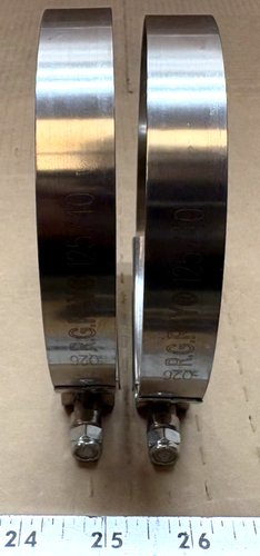 Lot of 2 – R.G. Ray 125740 Stainless Steel T-Bolt Hose Clamps – Heavy-Duty OEM - Picture 3 of 5