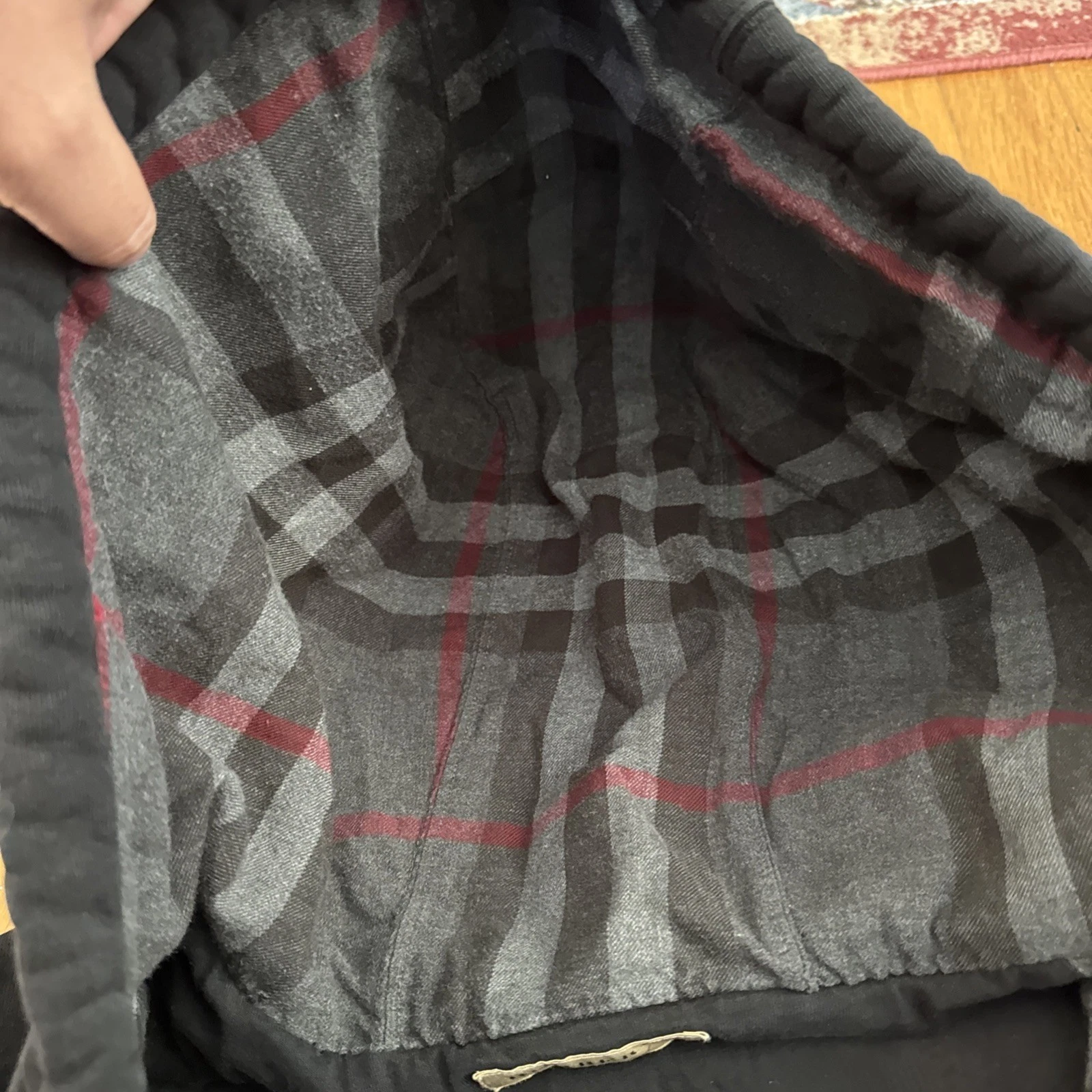 Burberry Felpa con Cappuccio Full Zip Nera Uomo Large