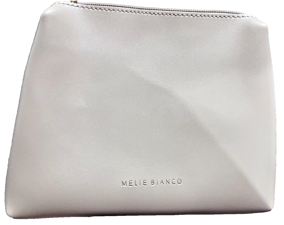 Bolso de hombro Melie Bianco Carrie plisado de cuero sintético bolso blanco hueso Foto 4 de 4