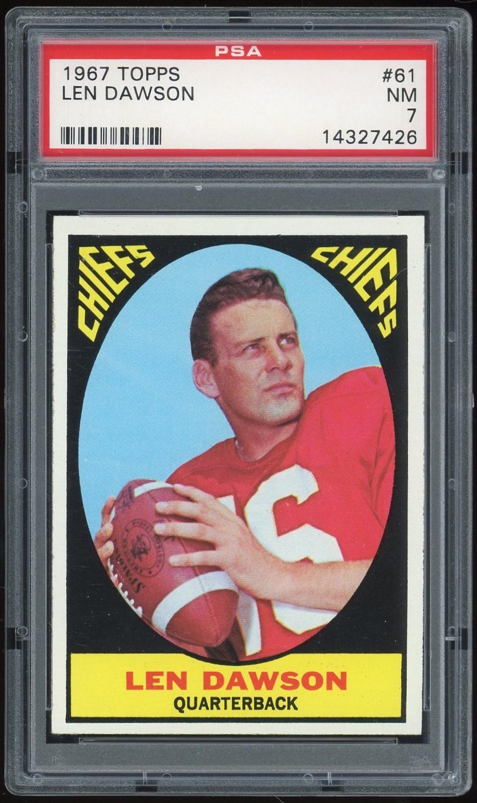 1967 Topps #61 Len Dawson PSA 7 *7426
