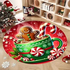 Christmas Winter Gingerbread for Man Hot Cocoa Cup with Candies and Snowflakes P