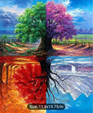 5D Diamond Art Painting Four Seasons in 1 30cmx40cm