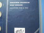 Franklin Half Dollar Set - 35 coins $17.50 Face Value Lot #44 G to XF to AU #81