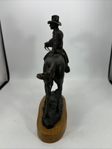 Rare C. R. Morrison Bronze Equine Statue “The Overseer” Cowboy Horse # 6 Of 50 - Picture 11 of 24